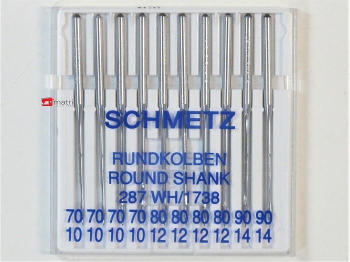 LR 80-110; + Schmetz-Rundkolbennadeln System 1738 A 
